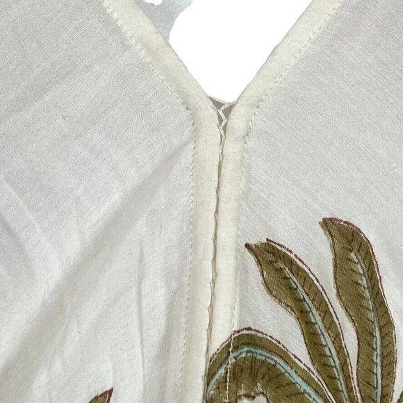 Roberta Roller Rabbit Morjim Palm Venezia Maxi Silk & Cotton Womens Dress NWT L - Picture 7 of 16